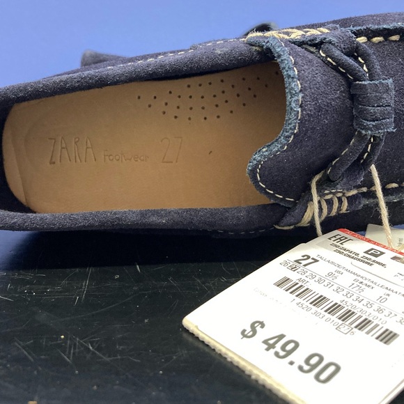 NWT Zara suede loafers / Navy / EU 27 - Picture 5 of 5
